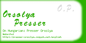 orsolya presser business card